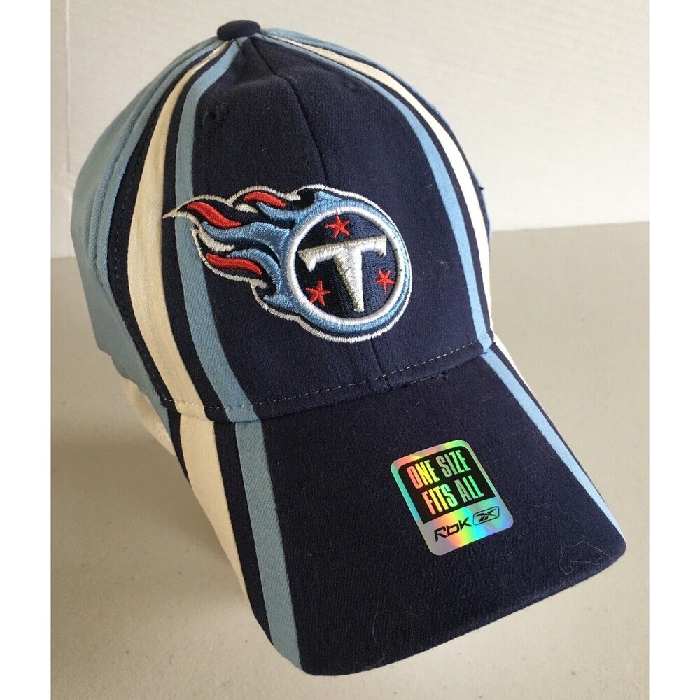 NEW SIGNED Genuine Tuff Harris  #26 Tennessee Titans Reebok Hat Cap Blue NFL